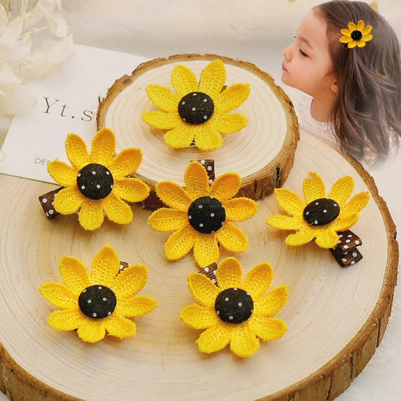 

Cute Sunflower Daisy Hairpin Bobby Pin for Kid Children Hair Clip Hairband Barrette Girls Flower Crown Headdress Accessories