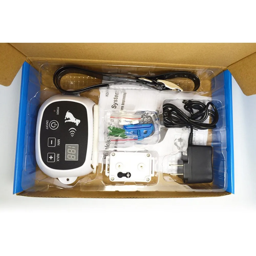 

Wireless Remote Dog Fence System Pet Electronic Fencing Device Waterproof Dog Training Collar Electric Shock 0-100 Levels