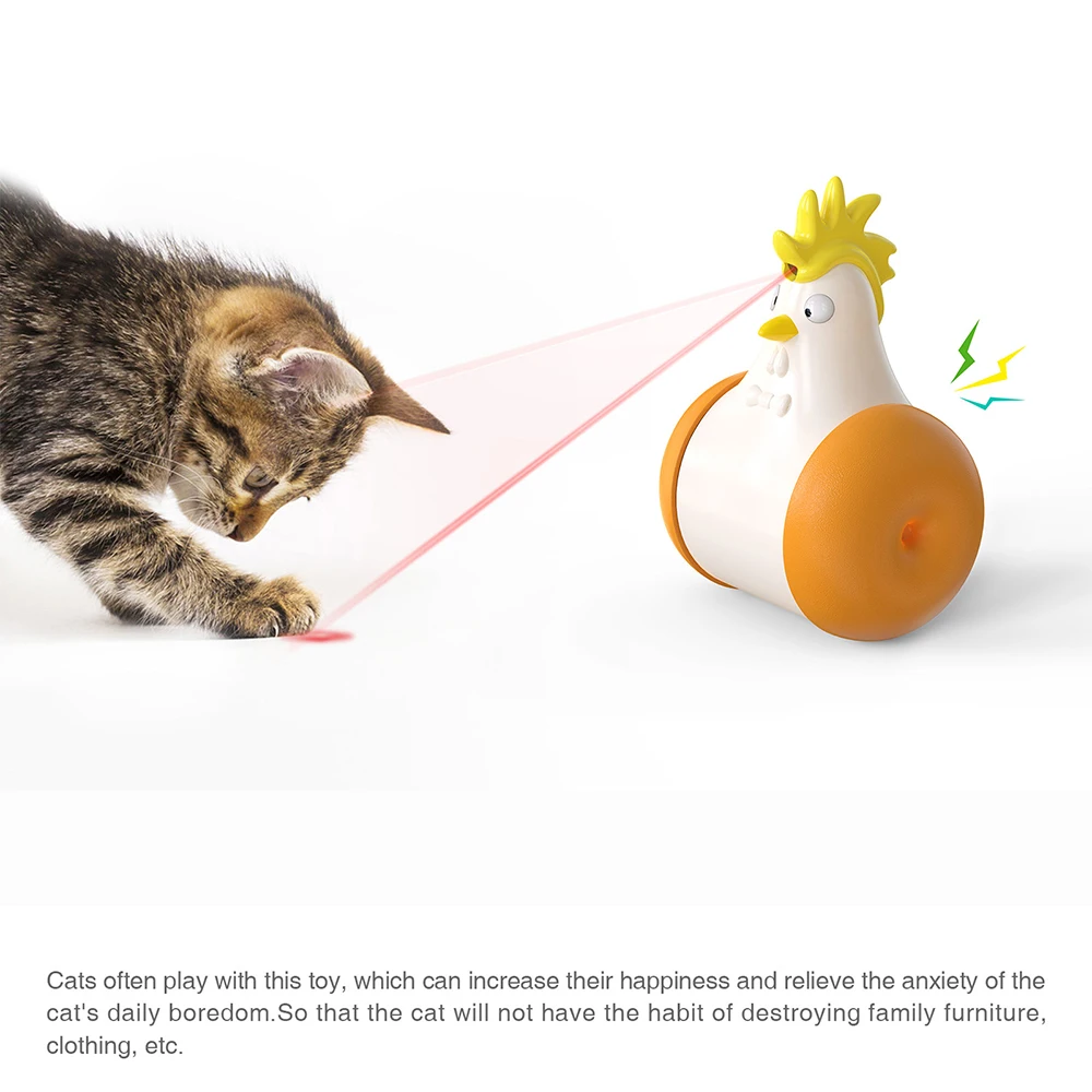 

New With Laser Infrared Ray Tease Cat Toy Creative Pet Supplies Electric Sounding Tumbler