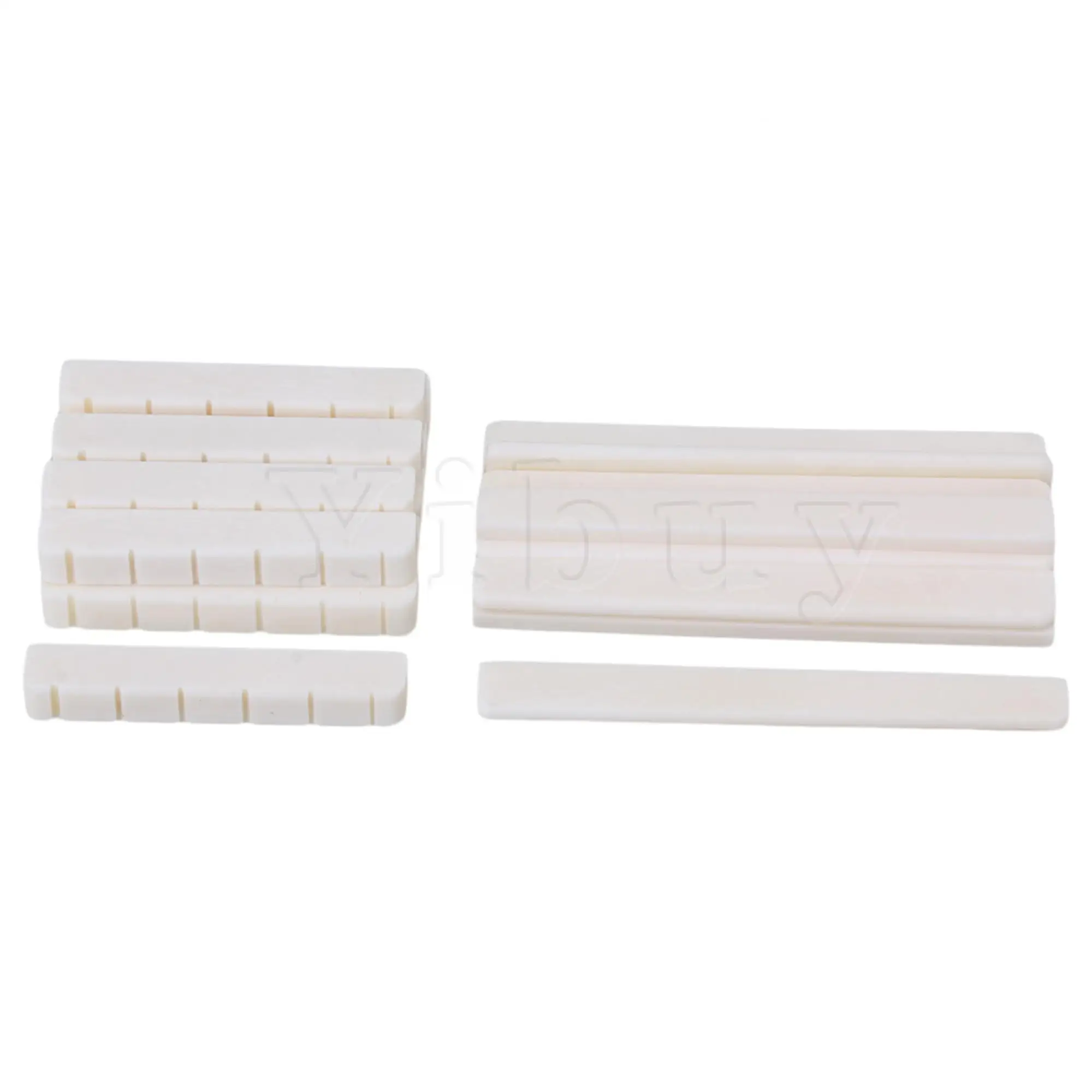 

Yibuy 10 Set of Beige Guitar Oxen Bone Nut Slot Saddle for 6-String Classical Guitar