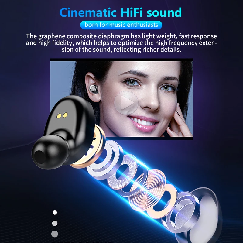 F9 TWS беспроводные наушники Bluetooth 5,0 Светодиодный дисплей питания беспроводные Bluetooth наушники 8D стерео гарнитура с 2000 мАч power Bank