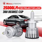 Автомобильные светодиодные Фары H8 25000LM H7 9005 9006 HB3 HB4 H11 H9 6000K CSP чипы автомобильные лампы ближнего света дальний свет для линз проектора