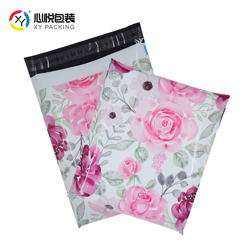 

Pink rose pattern clothing packing bag thickened express bag new material waterproof bag e-commerce special packaging bag