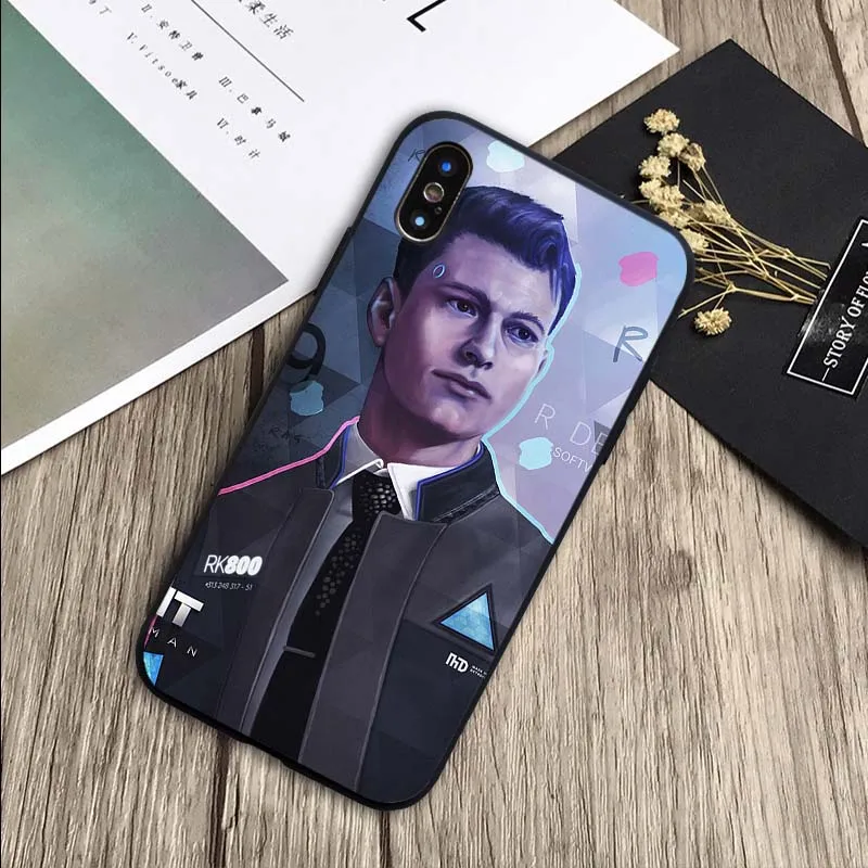 Detroit Be Human RK800 Connor чехол мягкий силиконовый черный ТПУ Телефон чехол для iPhone 6 6plus 7 8 plus 5 5S SE X XR XS Max