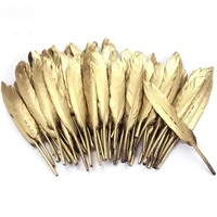 10pcsbag gold plated feathers bride to be wedding decoration baby shower birthday bachelorette party diy decor bridesmaid gift