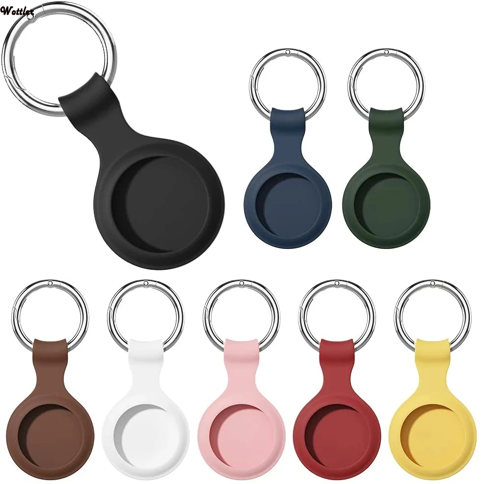 

Airtags Tracker Silicone Case Anti-lost Protective For Airtags Silicone Protective Sleeve Case Cover Anti-lost Device Keychain