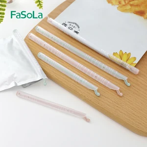 fasola 6 pcs plastic bag sealer sealing clips for packages food bag closure kitchen storage gadget accessories free global shipping