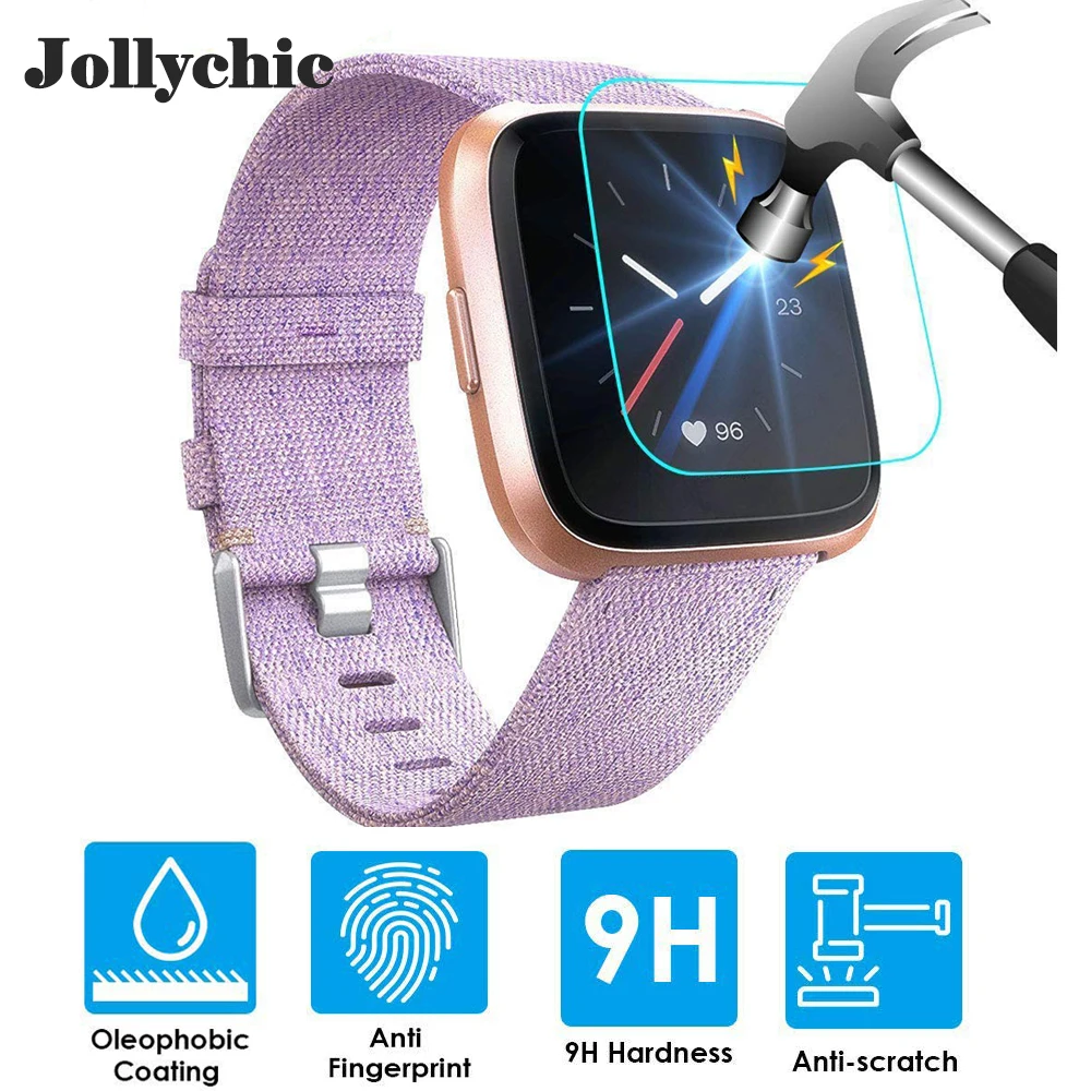 

HD Tempered Glass For Fitbit Versa SmartWatch Band protector cover 9H 2.5D Premium Screen Protector Film