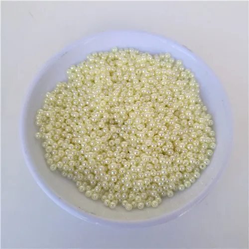 light yellow 3 мм отверстие ABS Круглый искусственный жемчуг бусины для шитья одежды ремесла DIY ювелирное ожерелье ручной работы браслеты аксессуары - Цвет: light yellow