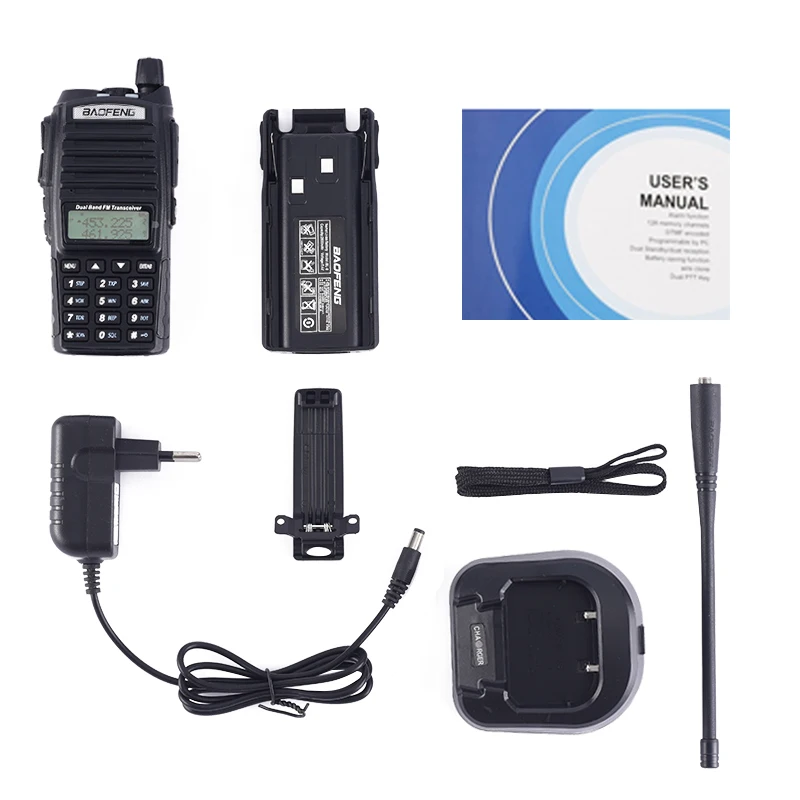 BaoFeng UV-82 рация Двухдиапазонная 136-174/400-520 МГц FM Ham двухстороннее радио УКВ УВЧ, охотничий трансивер, рация UV82