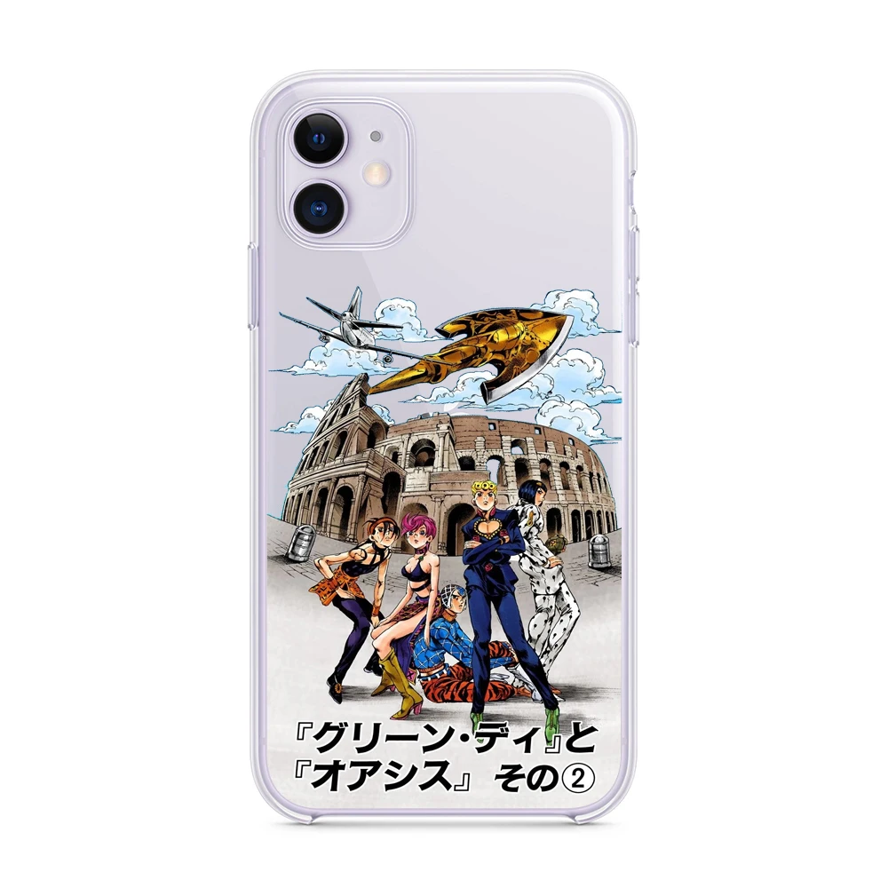 

Anime JoJos Bizarre Adventure Clear Soft TPU Phone Case For iPhone 11 12 Pro Max SE 6s 7 8 Plus X Xr Xs Max Silicone Cover Coque