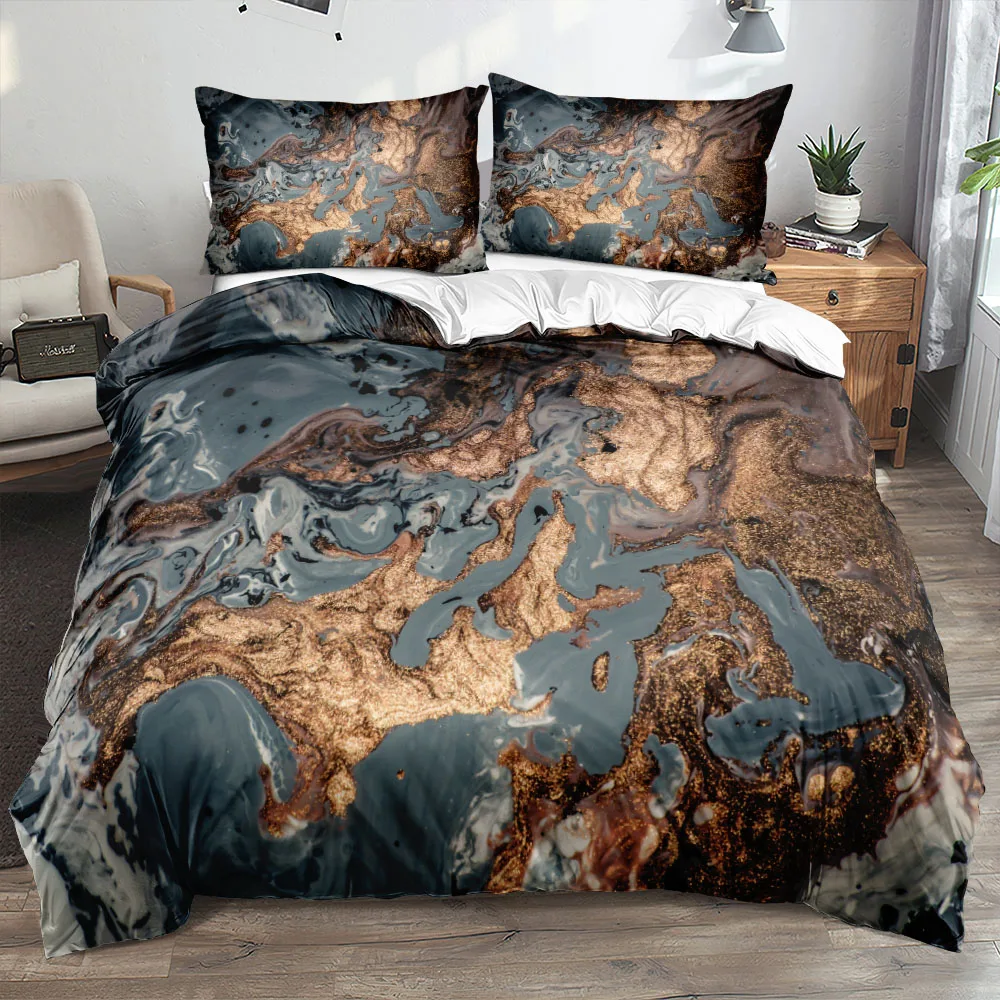 

3D White Beddings Comforter Cover Duvet Covers Set Pillow Cottoms Full Single Double Size Custom Design Ink Painting Bedclothes