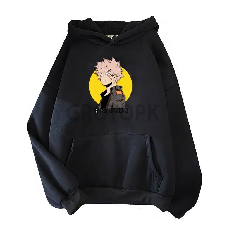 

My Hero Academia Winter Fashionable Men Long-sleeved Pocket Hoodie Plus Size Casual Loose Sweatshirt Anime Pullover Best-selling
