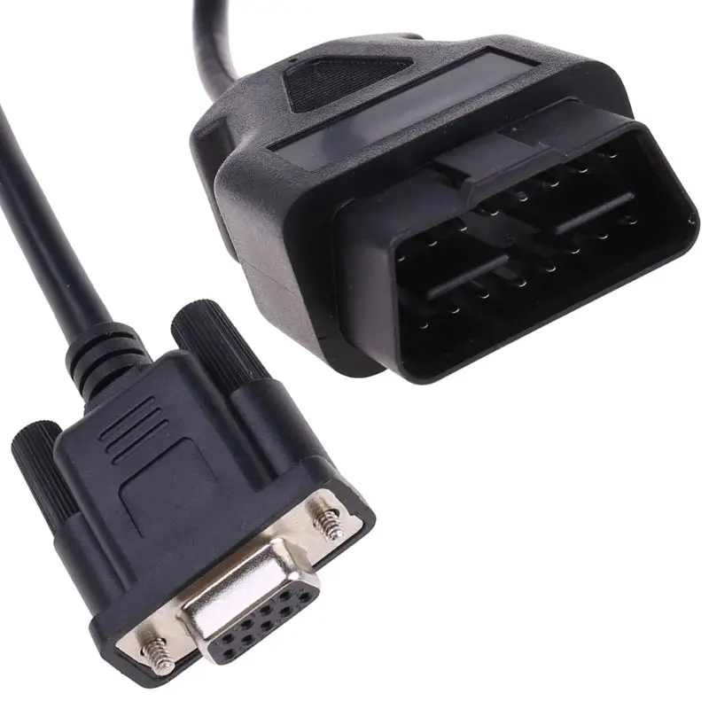 Универсальный адаптер OBD2 16Pin к DB9 RS232 Автомобильный диагностический интерфейс