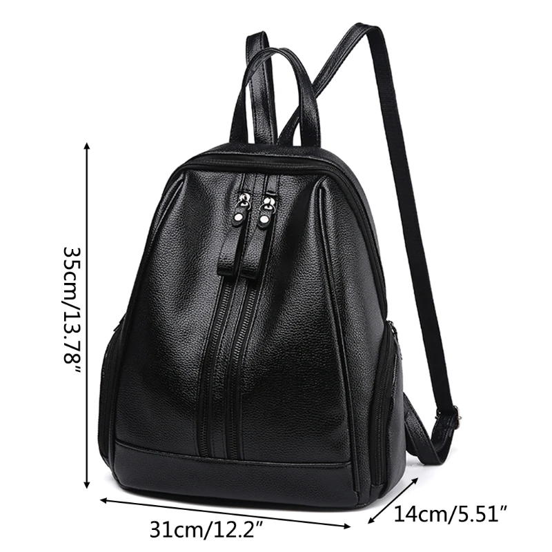 

THINKTHENDO New Women Mini Leather Backpack Fashion Shoulder Bag Travel Rucksack Zipper Schoolbags Backpacks for Women 2018