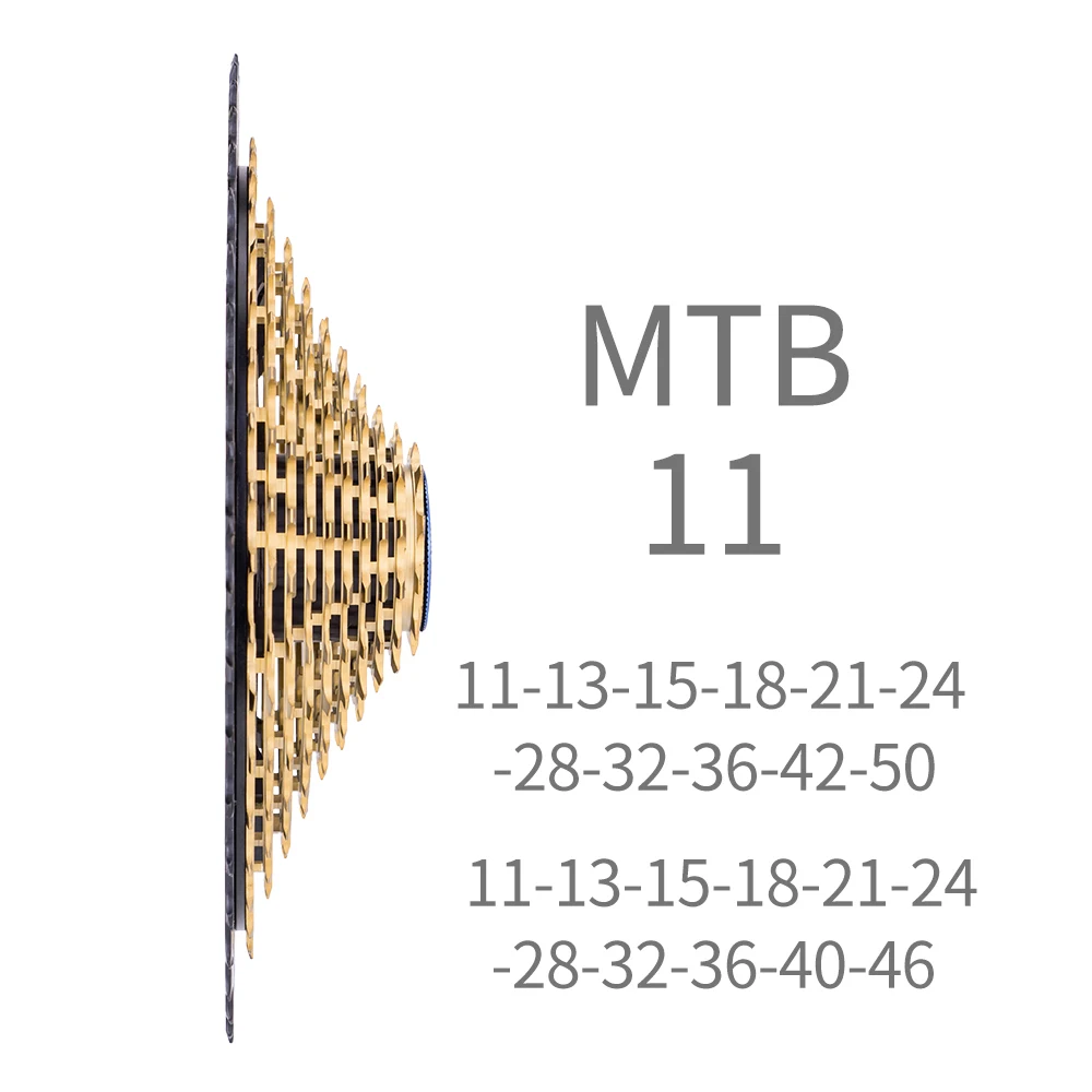 ZTTO MTB 11 скорость 11-50 46T Золотая кассета 50T 11v k7 Сверхлегкая сталь s звездочки HG