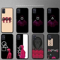 Funny Squid Game Hot Phone Case For Samsung S21 S30 S10 plus lite ultra edge soft Cover Fundas