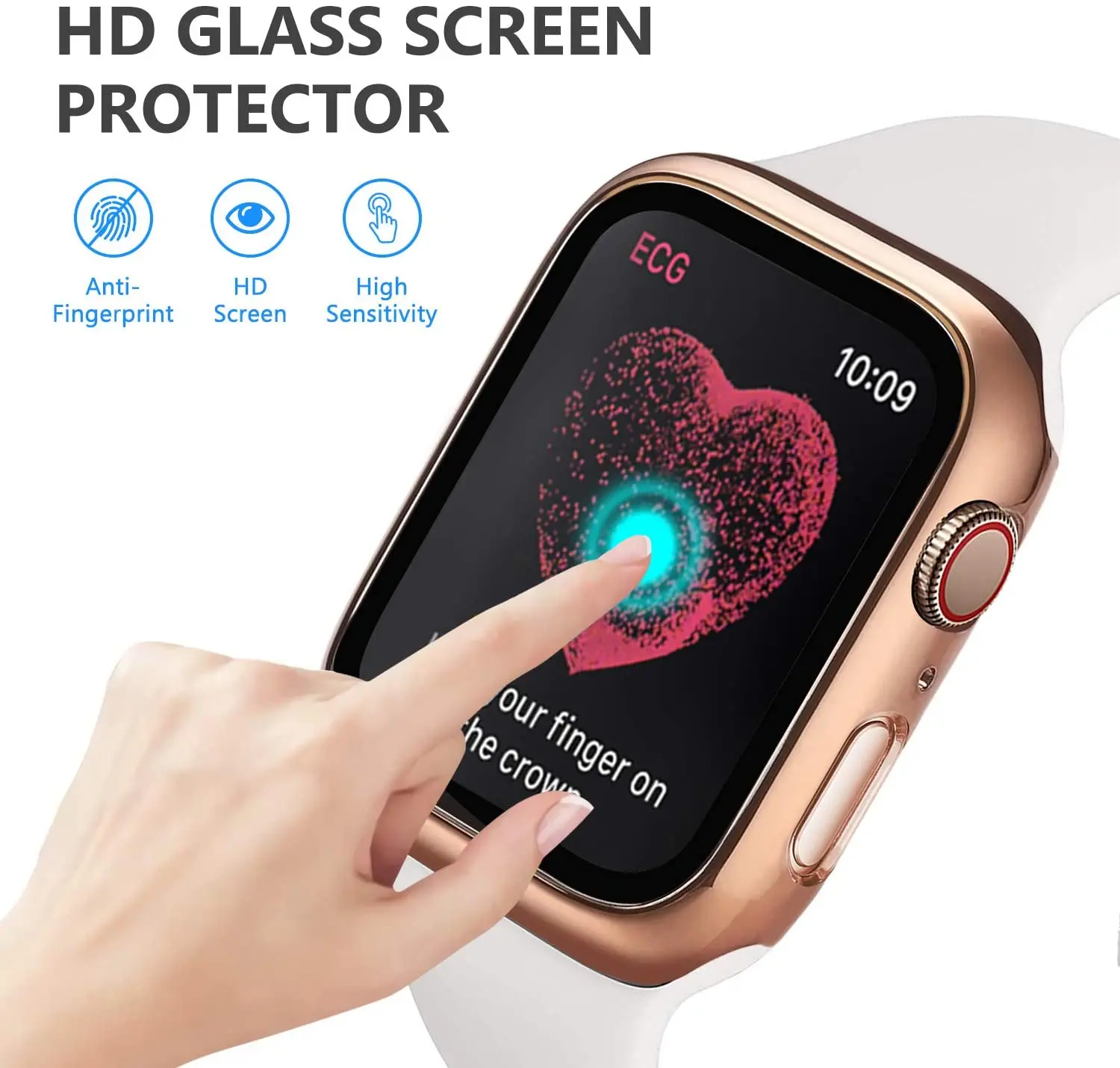 Стекло и крышка для Apple Watch чехол 44 мм 40 42 38 аксессуары бампер Защита экрана iWatch
