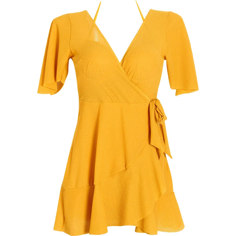 2020 Women Plus Size One Piece Swimwear Push Up Swim Beach Dress Summer Sexy Bathing Suit Swimming Beachwear Female Suits | Спорт и