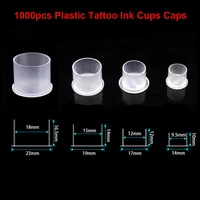 1000pcs plastic tattoo ink cups caps 17mm 14mm 11mm clear self standing ink caps tattoo pigment cups supply for ink