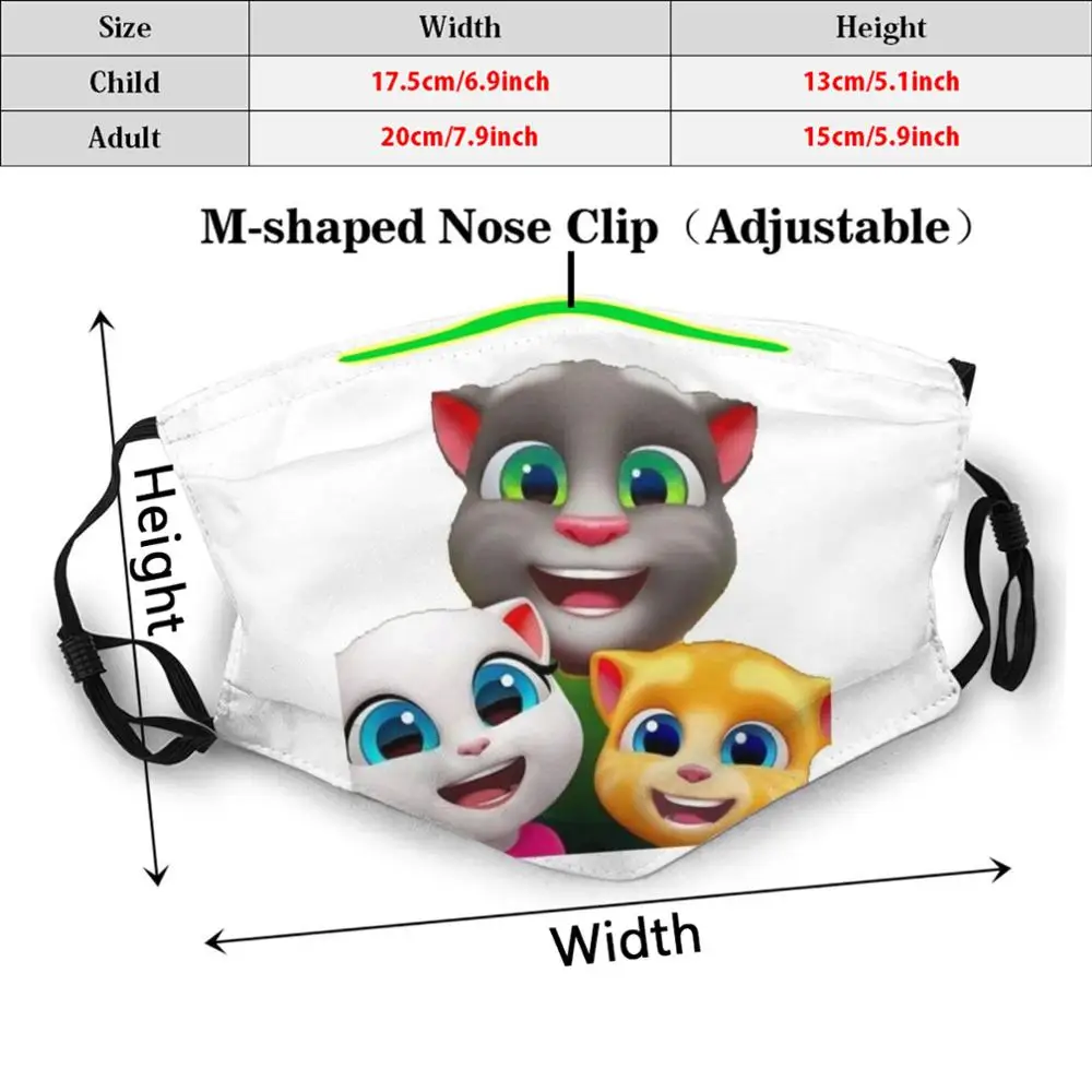 Говорящая Маска Хэнкс с принтом моющийся фильтр Забавный рот мой Говорящий Том