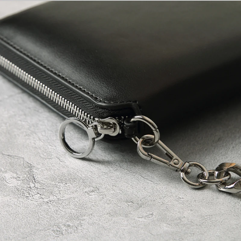 

Women New Fashion Elegant Chic Soft Ladies Leather Ins Acrylic Chain Design Armpit Bag Shoulder Bag