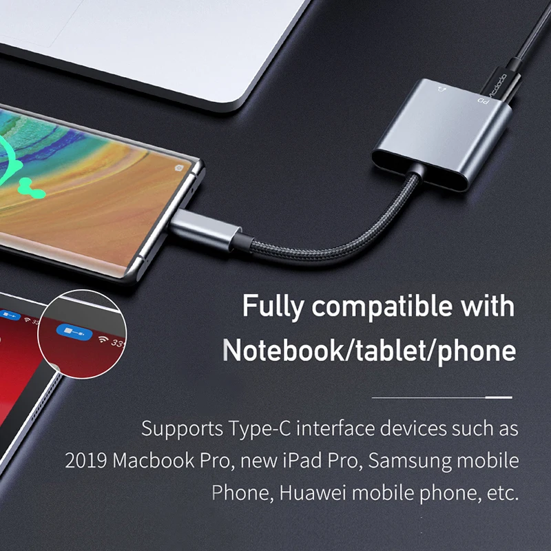 mcdodo 60w pd usb c to 3 5mmtype c headphone digital audio adapter dac hi res aux cable for ipad pro macbook samsung s10 huawei free global shipping