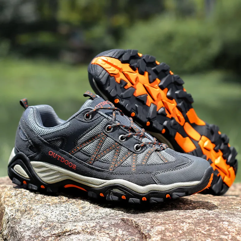 Men's Outdoor Shoes Sport Professional Trekking Triners Thick Rubber Rock Climbing Sneakers Breathable Unisex Hiking Shoes Woman