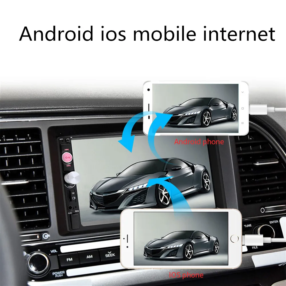 7 дюймов 7023B аудио Android Автомагнитола Авто 2 Din стерео приемник Multimidia с рулевым