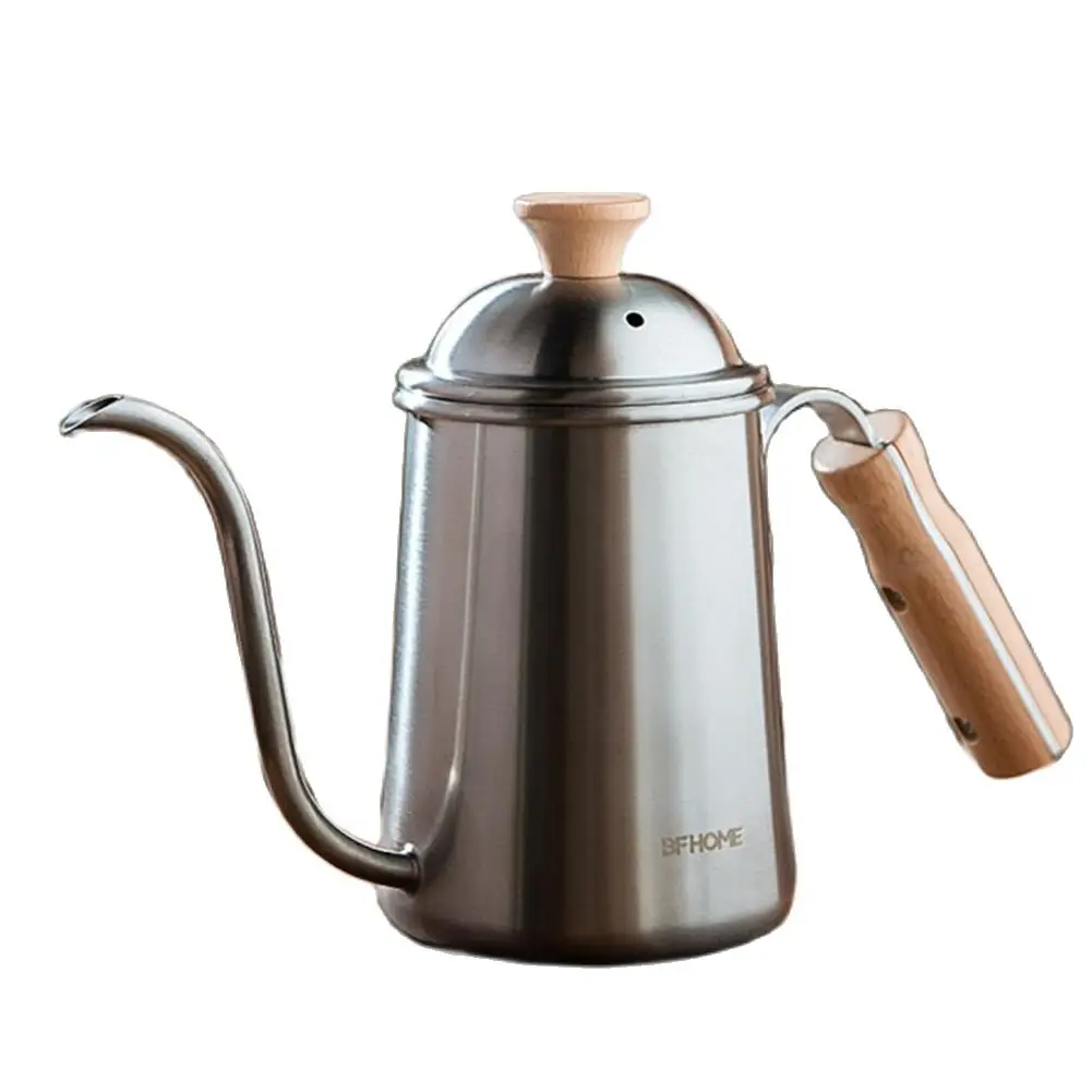 

Стильный кофейный чайник 650 мл с блестящим носиком в виде гусиной шеи, чайник для чая с ручкой, чайник для чая