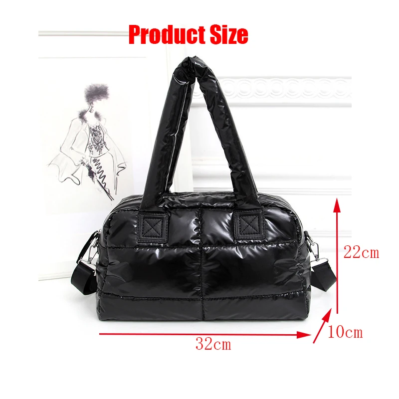 

Light High Capacity Famous Brand Handbags 2021 Winter Designer Luxury Ladies Crossbody Shoulder Bag Black Leather Cross Bag