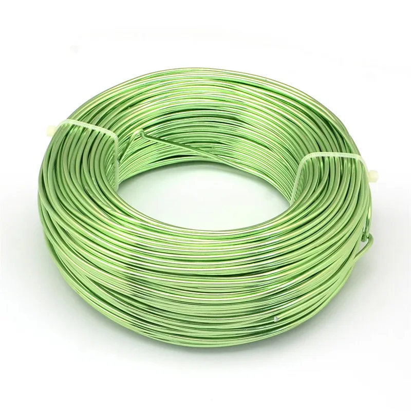 LawnGreen 0,6/0,8/1/1,2/1,5/2/2,5/3/3,5/4/5/6 мм алюминиевая проволока ювелирных изделий для самостоятельного изготовления ювелирных изделий браслет Цепочки и ожерелья - Цвет: LawnGreen