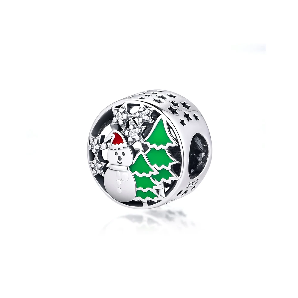 CKK Fit Pandora браслет ожерелье из стерлингового серебра 925 пробы снеговик