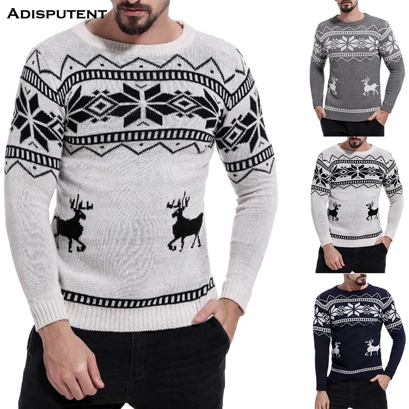 Aisputent 2019 мужской повседневный приталенный вязаный пуловер свитера с