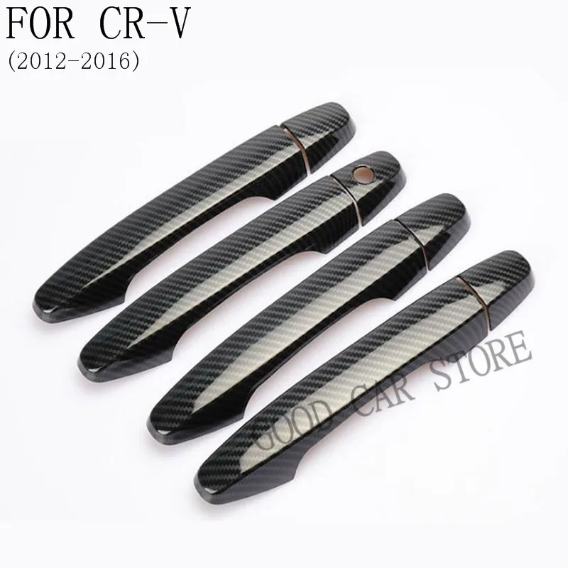 

Fcar styling FIT FOR 2012-2016 Honda CRV CR-V ABS carbon fiber door handle bow cover handle trimming die accessories