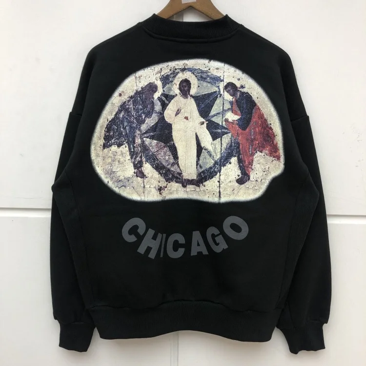 

New luxury High Men Jesus is King Chicago gentleman Hoodies Hoody hooded Sweatshirts velvet Cotton Drake Thicken Fleece #C4