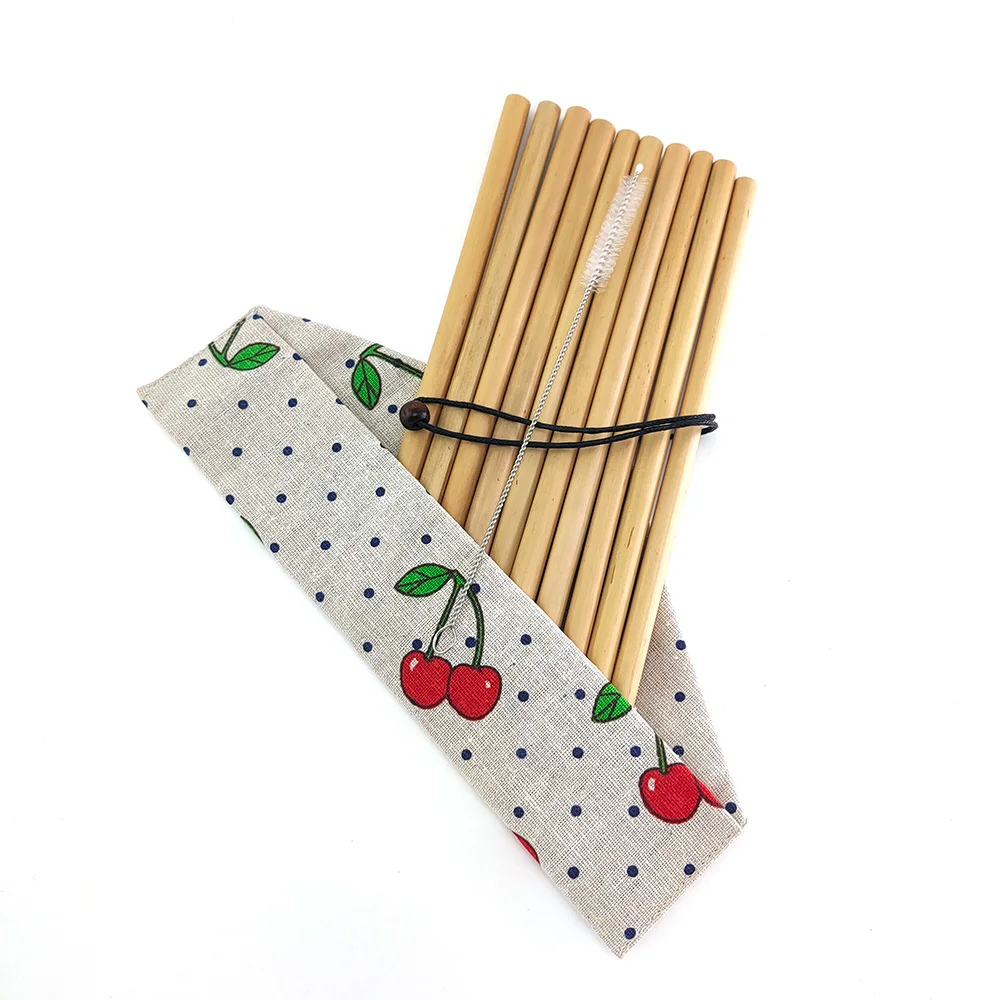 Безотходному 11 шт./компл. бамбуковая посуда многоразовые столовые приборы бамбук