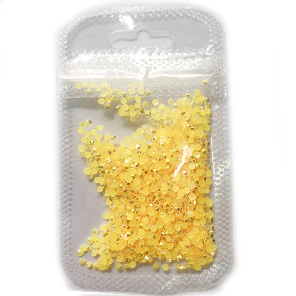 1000 шт. акриловые стразы размером 2 мм цветные Стразы для ногтей с плоской задней