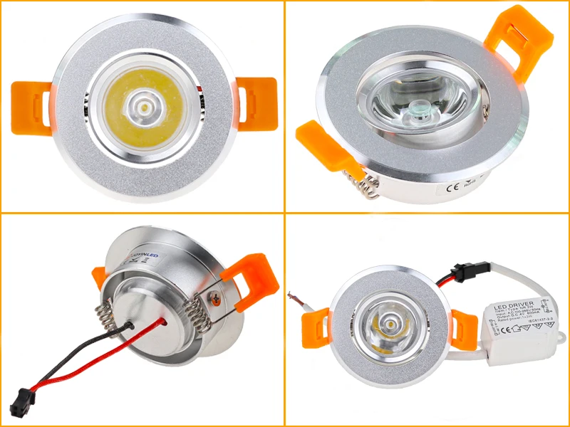 Алюминий круглый светодиодный Диммируемый потолочный светильник 3W AC90-260V DC12V Встраиваемый светодиодный точечный светильник светодиодный лампы вырез 50 мм с Драйвером
