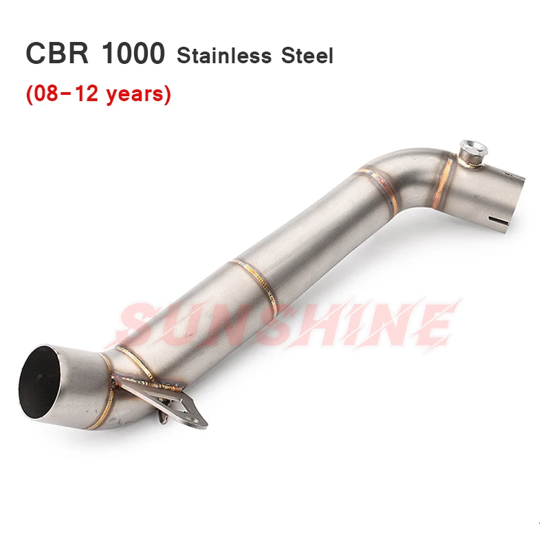 Для CBR 1000 Slip on питбайк мотоцикл средняя труба Соединительная Нержавеющая сталь