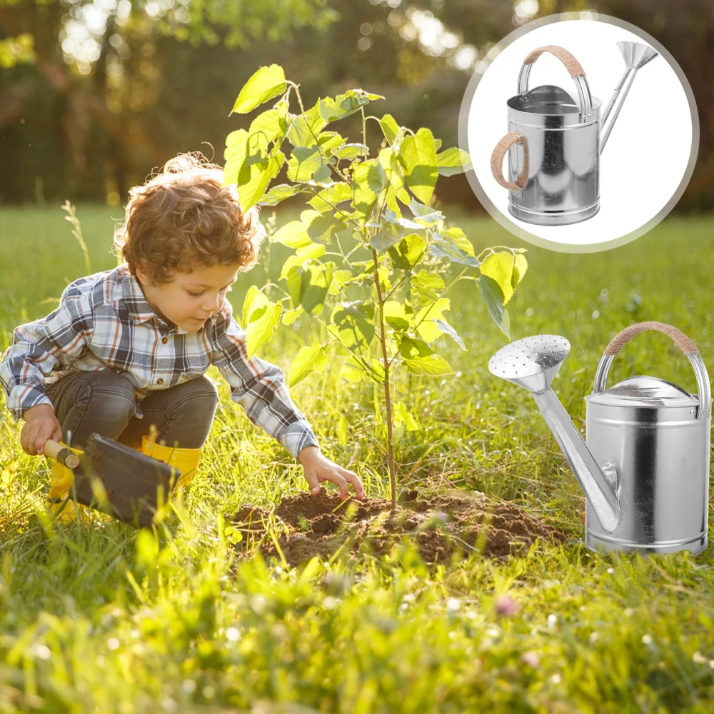 

5L Modern Style Watering Pot Iron Long Mouth Water Cans Gardening Watering