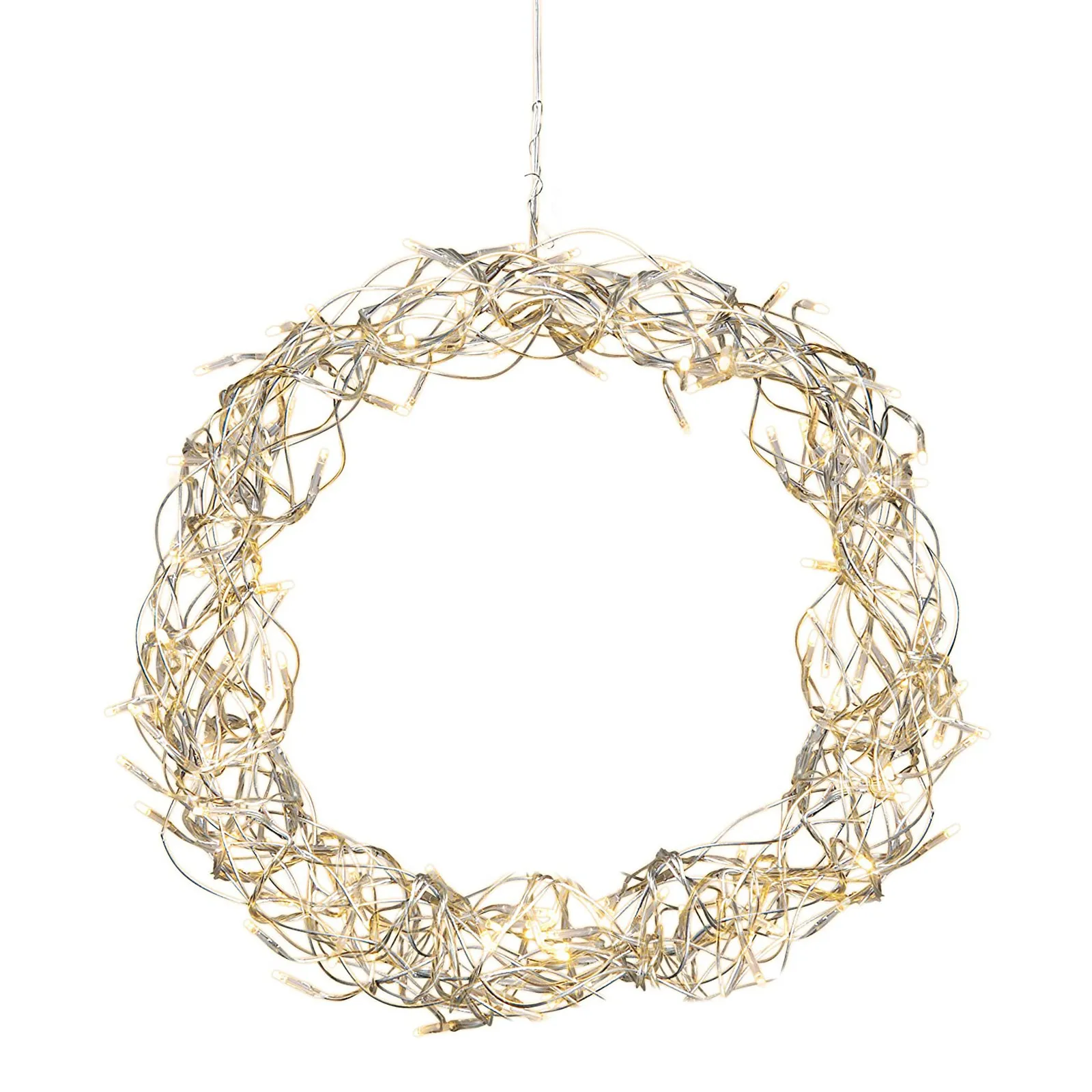 

2pc LED Light Wreath 30cm Diameter Gold Wire Mesh With Warm White LED Lighting For Wedding Party Curtain Garden Decoration Wreat