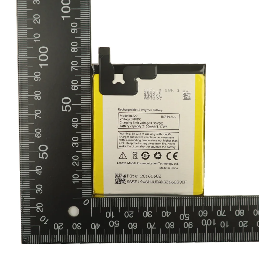 Bater&iacute;a de pol&iacute;mero de litio recargable para tel&eacute;fono m&oacute;vil Lenovo S850, S850T, BL220, 2150mAh, alta calidad, con herramientas-4