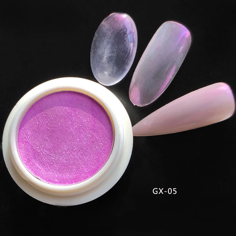 

Aurora Powder Nail Glitter Solid Mirror Symphony Pigment Chrome Dip Pigments Manicure For Gel Nail Polish Decoration GX-01
