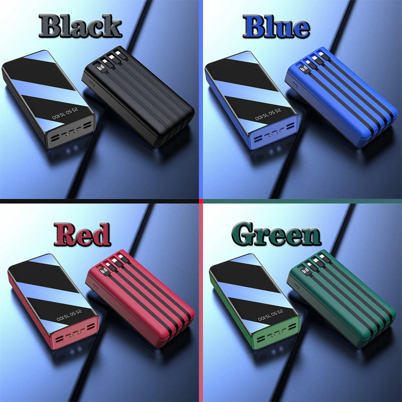 

2021 100000mAh TypeC Micro USB Fast Charging Powerboat LED Display Portable External Battery Charger For phone tablet 3A charge