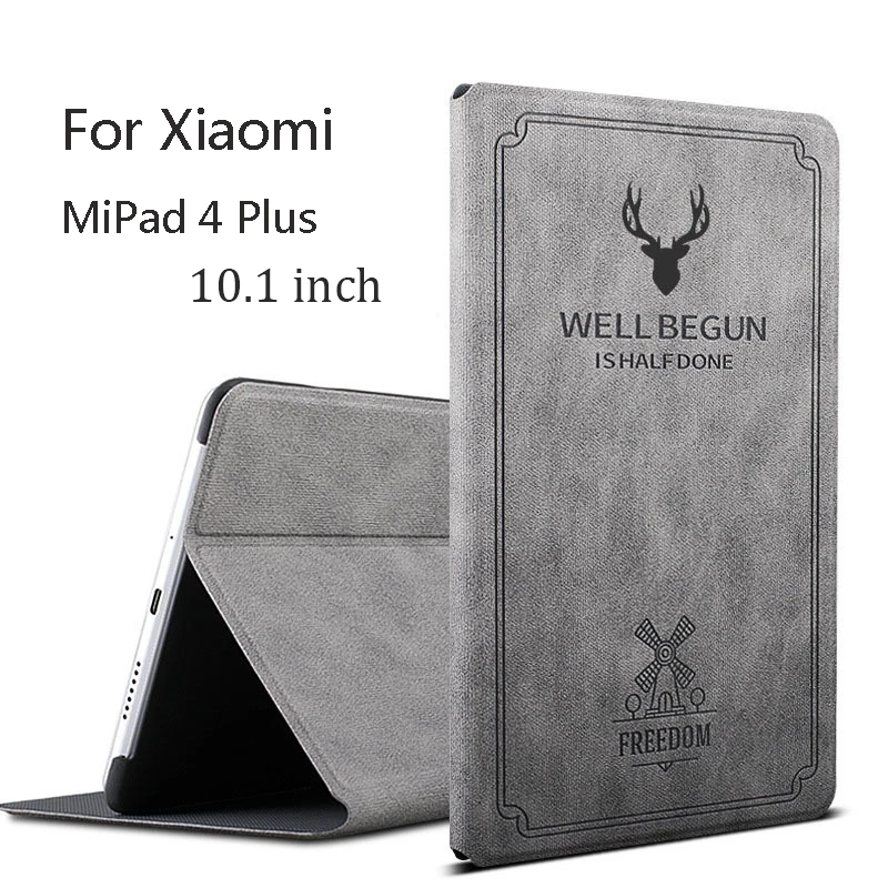 Ультра тонкий чехол для Xiaomi Mi Pad 4 Plus Магнитная Смарт кожа PU 10 1 дюймов планшета +