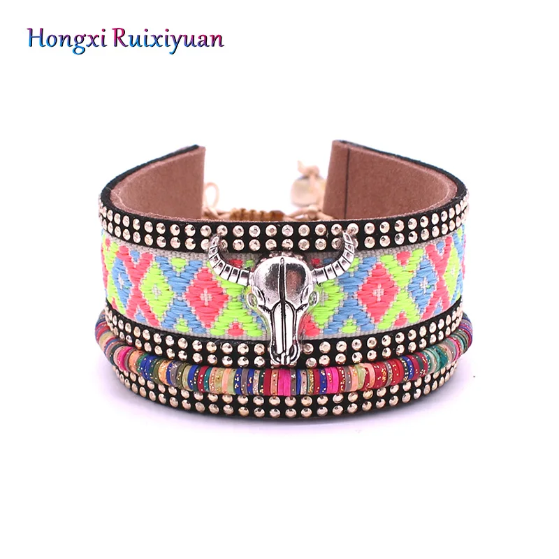 Браслет ювелирные изделия в богемном стиле кожаные браслеты из нержавеющей