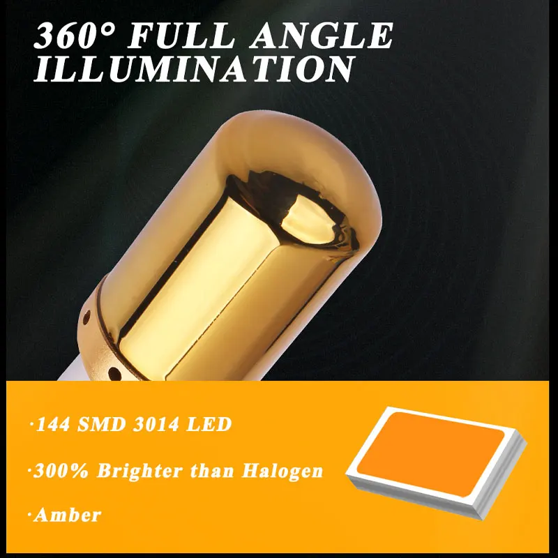 RXZ 2 шт. CANBUS PY21W BAU15S P21W BA15S T20 7440 W21W 1156 S25 3030 45SMD без Hyper Flash Amber для указателей поворота