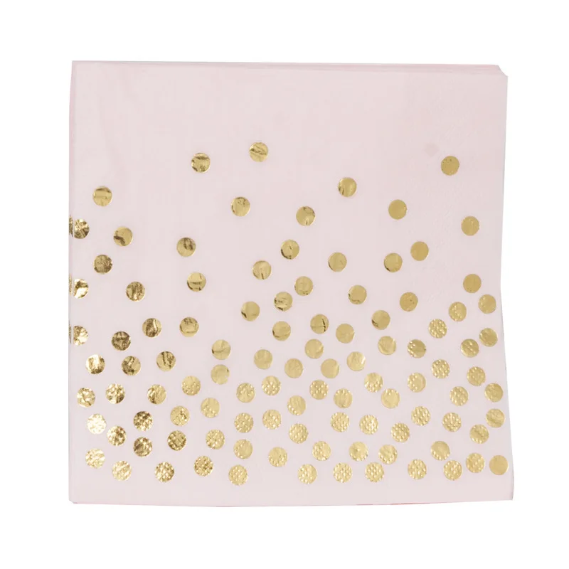 20pc Napkin 10 шт. розовый костюм в крупный горошек бумажный стаканчик, тарелка для шляп, одноразовая посуда для дня рождения, вечеринки, свадьбы, декоративные принадлежности - Цвет: 20pc Napkin