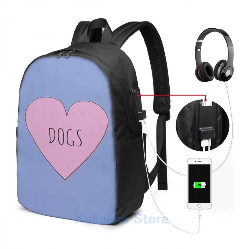 Рюкзак для мужчин и женщин с забавным графическим принтом USB-разъемом | Багаж